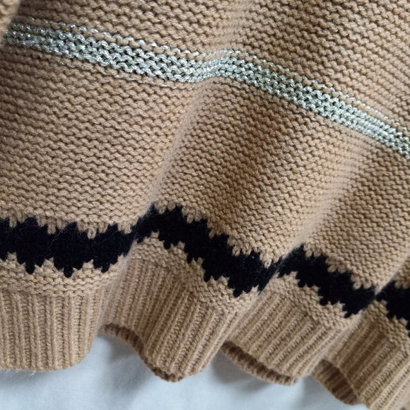Unbranded tan, silver, black pullover knit winter sweater size XL (T-334) - Picture 7 of 7